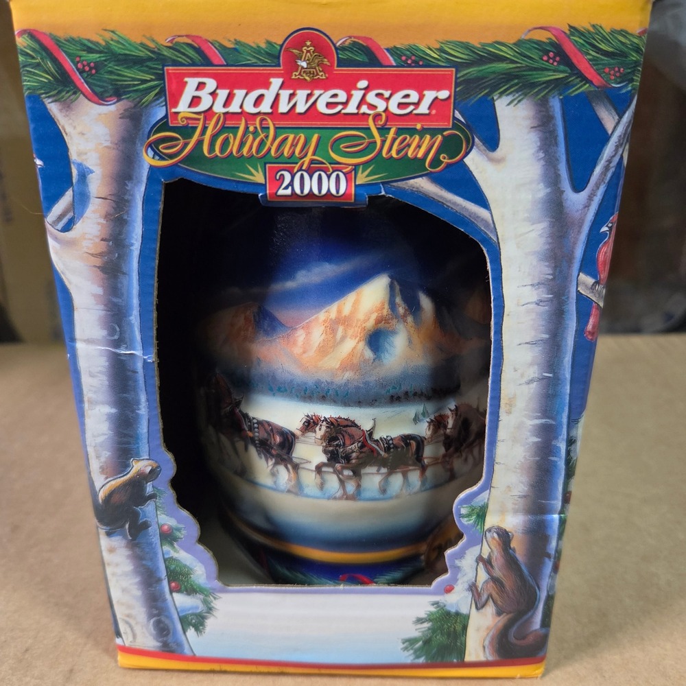 Budweiser 2000 Holiday‎ Stein Holiday in the Mountains CS416 Ceramarte Brazil